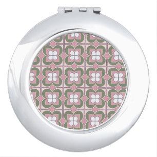 Geometric Flowers Compact Mirror