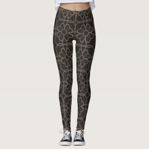geometric flowers leggings