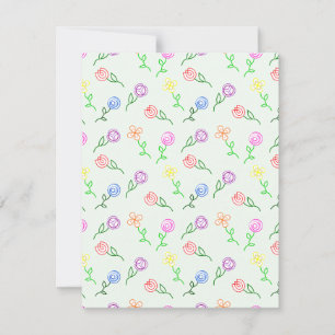 Geometric Flowers  Note Card