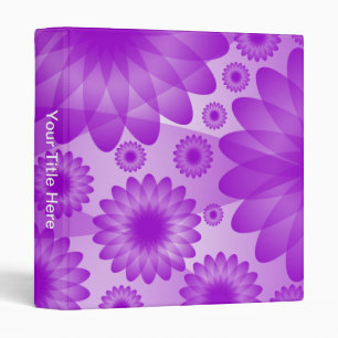 Geometric Flowers - Purple Binder