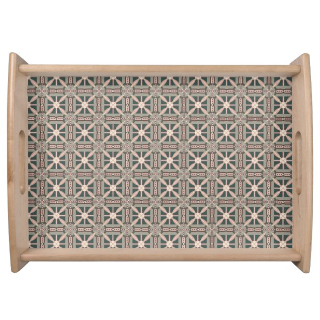 Geometric Flowers Serving Tray (Front)