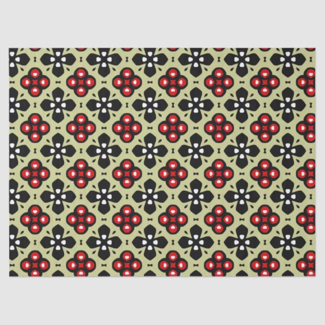 geometric flowers tissue paper (Front)