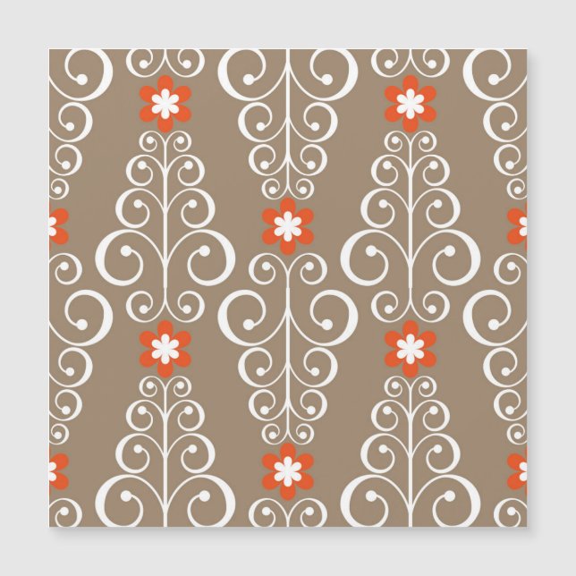 Geometric Flowers: Vintage Seamless Design (Front)