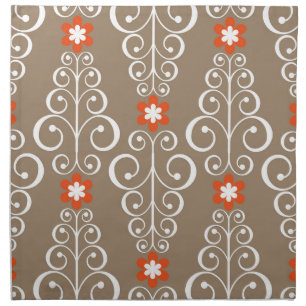 Geometric Flowers: Vintage Seamless Design Cloth Napkin