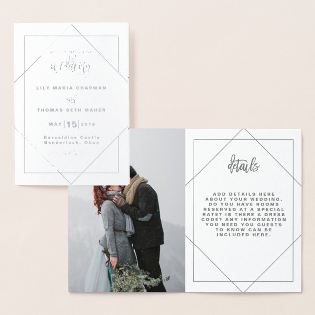GEOMETRIC FOIL WEDDING INVITATION (Display)