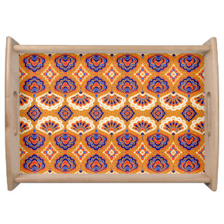 Geometric folklore, tribal sea shells. serving tray