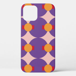 Geometric form retro pattern design vintage abstra iPhone 12 case
