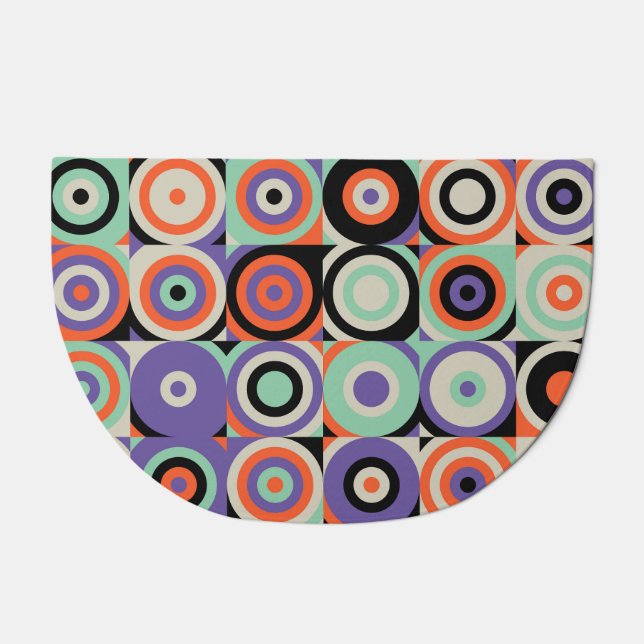 Geometric Forms, Abstract Vintage Design. Doormat (Front)