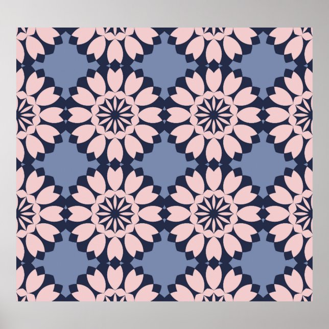 Geometric Forms: Decorative Seamless Pattern. Poster (Front)