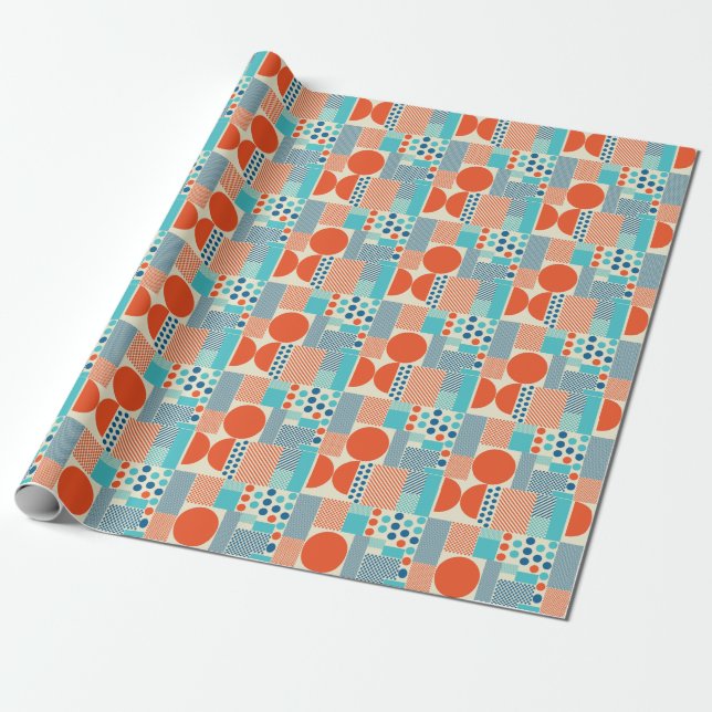 Geometric Forms, Modern Art Pattern. Wrapping Paper (Unrolled)