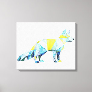 Geometric Fox Animal Canvas Print