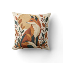 Geometric Fox Botanical Art