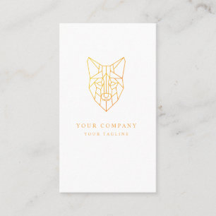 Geometric fox custom professional company logo business card
