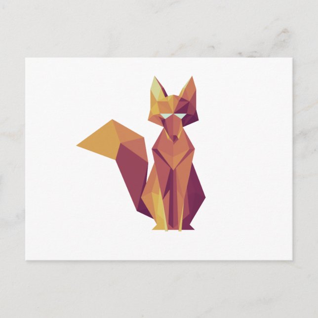 Geometric Fox Postcard (Front)