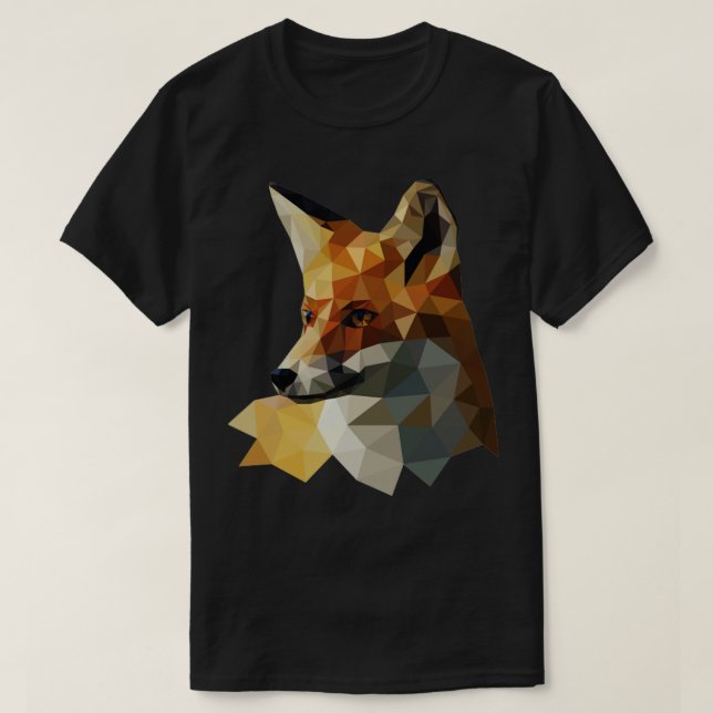 Geometric Fox  T-Shirt (Design Front)