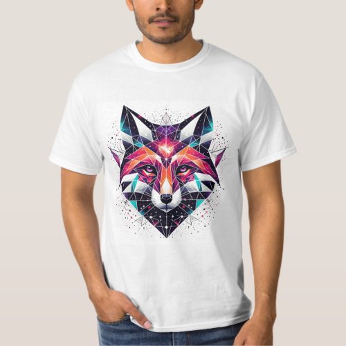 Geometric Fox T_shirt for Men 