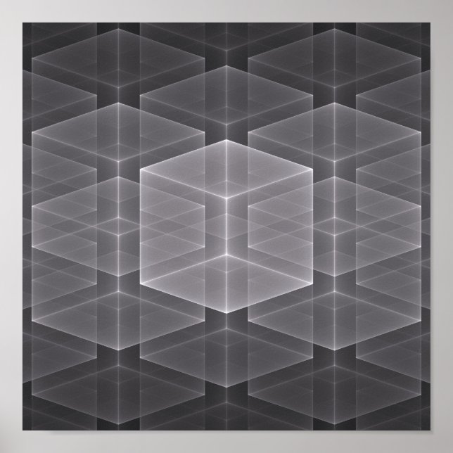 Geometric Fractal Background Poster (Front)