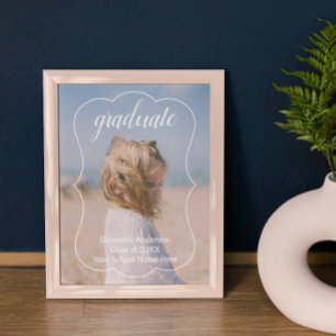 Geometric Frame Kids Photo Graduation Announcement