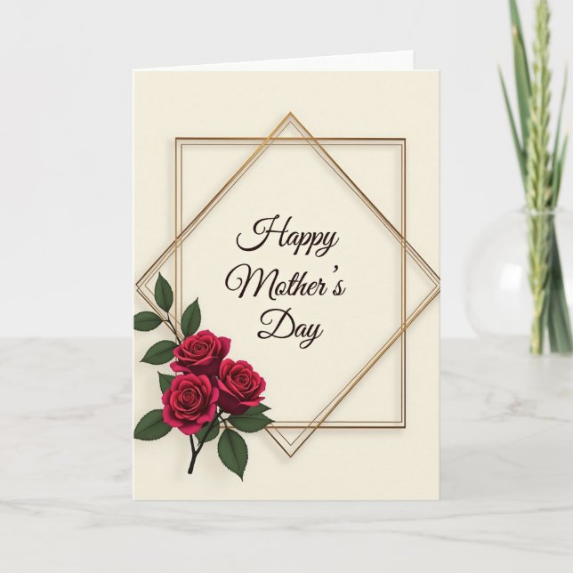 Geometric Frame Mothers Day Card (Front)