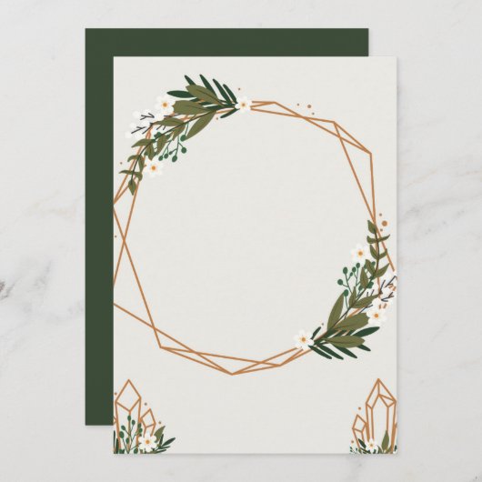 Geometric frame with bouquets (Front/Back)