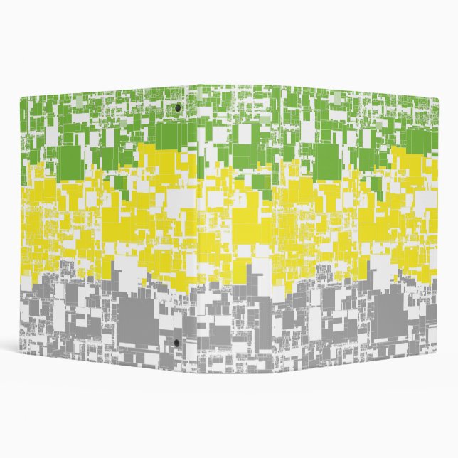 Geometric Funky Abstract Lithromantic Pride Flag 3 Ring Binder (Background)