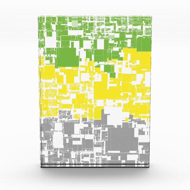 Geometric Funky Abstract Lithromantic Pride Flag Acrylic Award (Front)