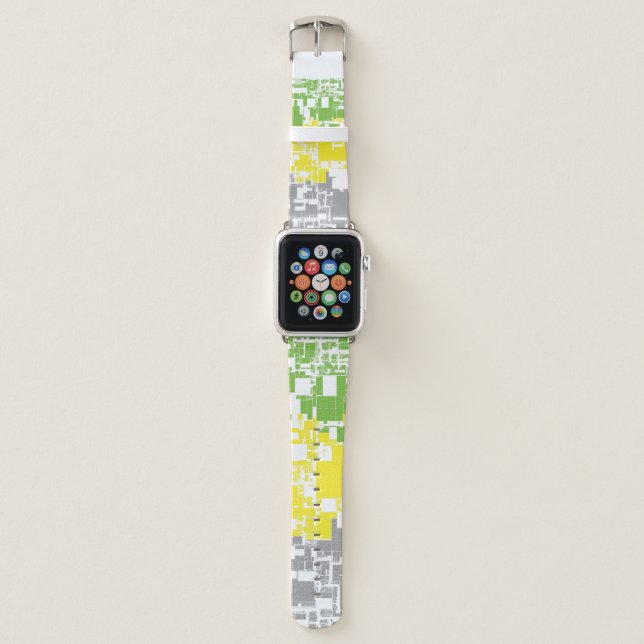 Geometric Funky Abstract Lithromantic Pride Flag Apple Watch Band (Front)