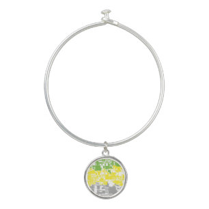 Geometric Funky Abstract Lithromantic Pride Flag Bangle Bracelet