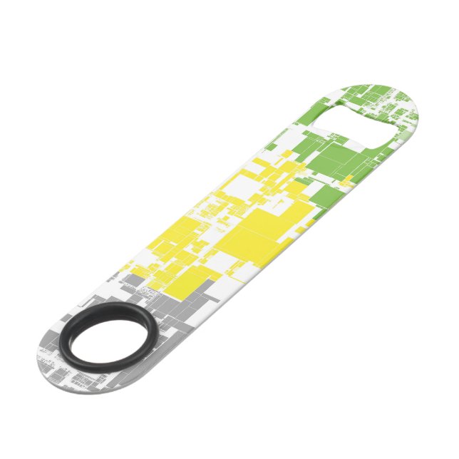 Geometric Funky Abstract Lithromantic Pride Flag Bar Key (Front Angled)