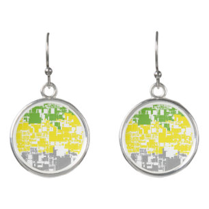 Geometric Funky Abstract Lithromantic Pride Flag Earrings