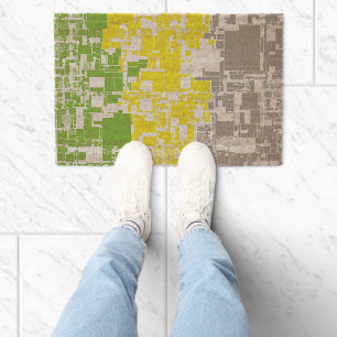 Geometric Funky Abstract Lithromantic Pride Flag Fiber Doormat