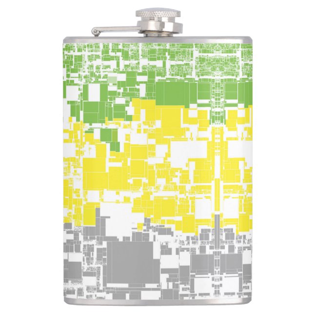 Geometric Funky Abstract Lithromantic Pride Flag Flask (Front)
