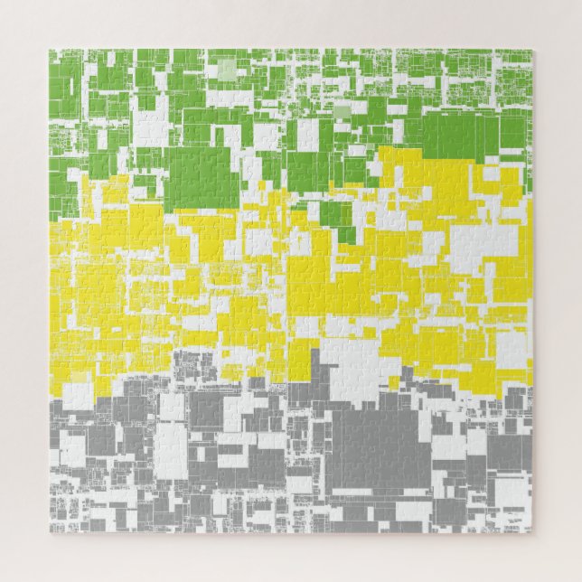 Geometric Funky Abstract Lithromantic Pride Flag Jigsaw Puzzle (Vertical)
