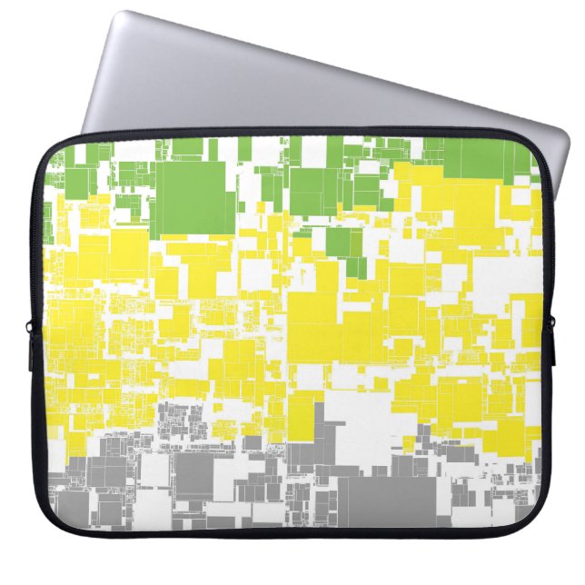 Geometric Funky Abstract Lithromantic Pride Flag Laptop Sleeve (Front)