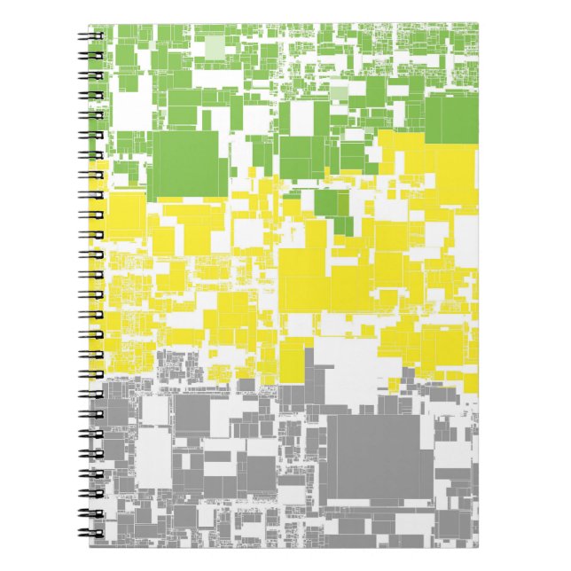 Geometric Funky Abstract Lithromantic Pride Flag Notebook (Front)