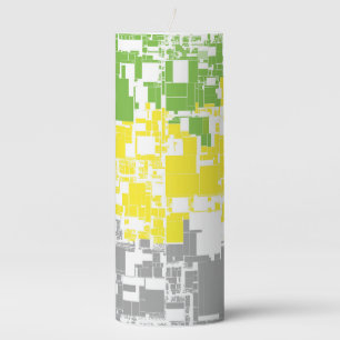 Geometric Funky Abstract Lithromantic Pride Flag Pillar Candle