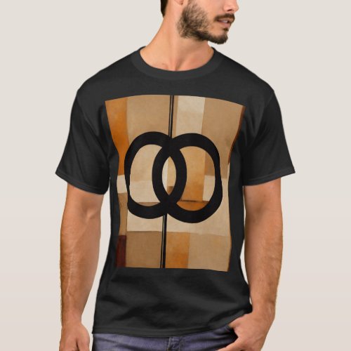 Geometric Fusion Square meets Circle T_Shirt T_Shirt