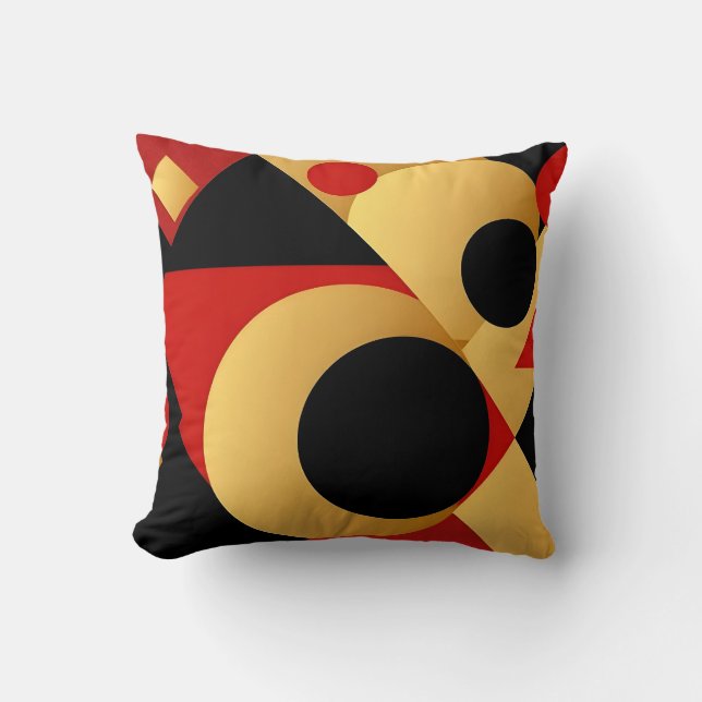 Geometric Fusion Throw Pillow (Front)