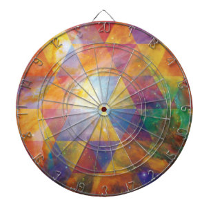 Geometric Galaxy Art Dart Board