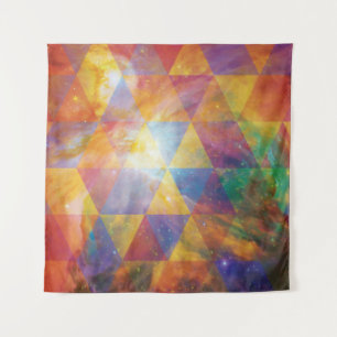 Geometric Galaxy Art Tapestry