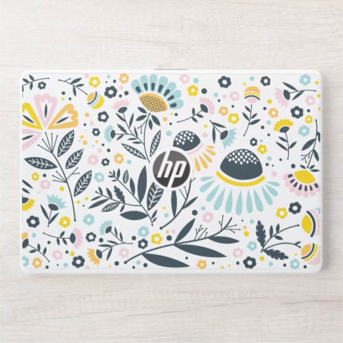 Geometric Garden Floral Pastel HP Laptop Skin