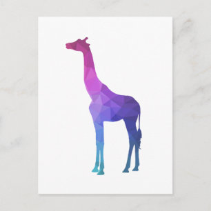 Geometric Giraffe with Vibrant Colors Gift Idea Postcard