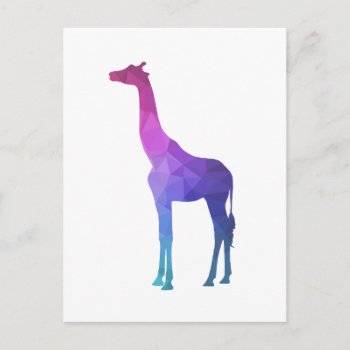 Geometric Giraffe With Vibrant Colors Gift Idea Postcard by BrunamontiBoutique at Zazzle