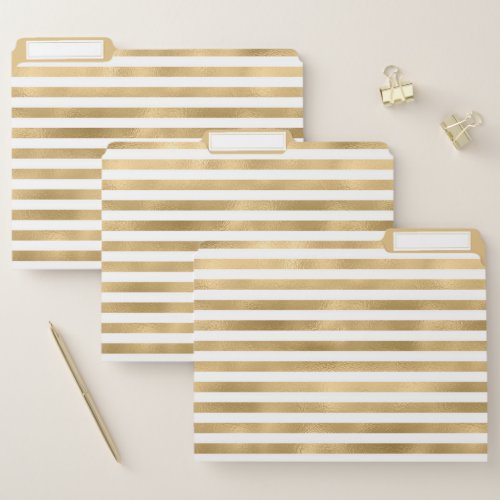 Geometric Glass Blur Stripes File Folder