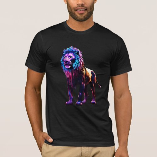 Geometric Glitch Lion Unleash Your Edgy Style T_Shirt