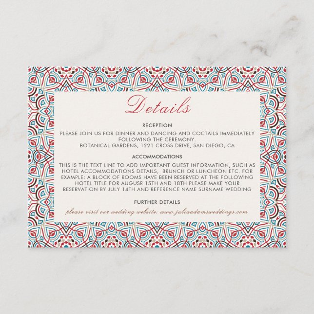 Geometric Glittering Metallic Luxury Wedding Enclosure Card (Front)