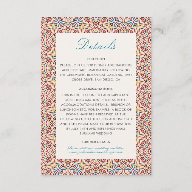 Geometric Glittering Metallic Luxury Wedding Enclosure Card (Front)