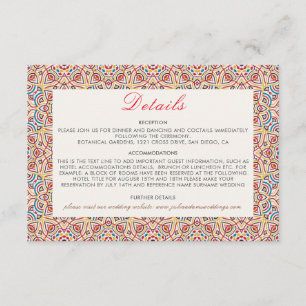 Geometric Glittering Metallic Luxury Wedding Enclosure Card