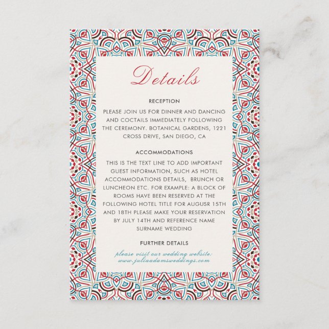 Geometric Glittering Metallic Luxury Wedding Enclosure Card (Front)