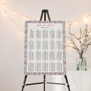 Geometric Glittering Metallic Luxury Wedding Foam Board